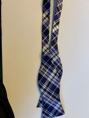 Tommy Hilfiger Purple Plaid Bow Tie One-Piece